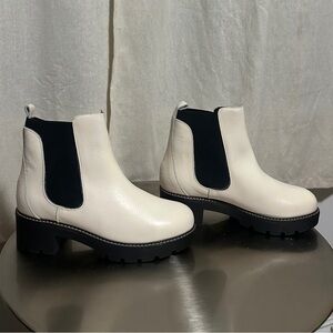 Stylish Cream Ankle Boots